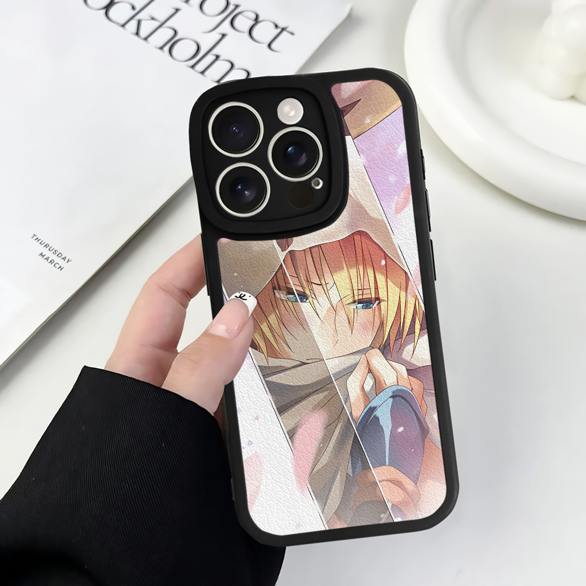（画像用） 刀剣乱舞 Touken Ranbu 【iPhone 16シリーズ対応】シリコンスマホケース（レザー調） 材質：シリコン